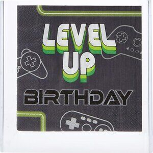 Level Up Paper Party Napkins - 6 1/2" x 6 1/2" | Pack of 16 - 2 Ply